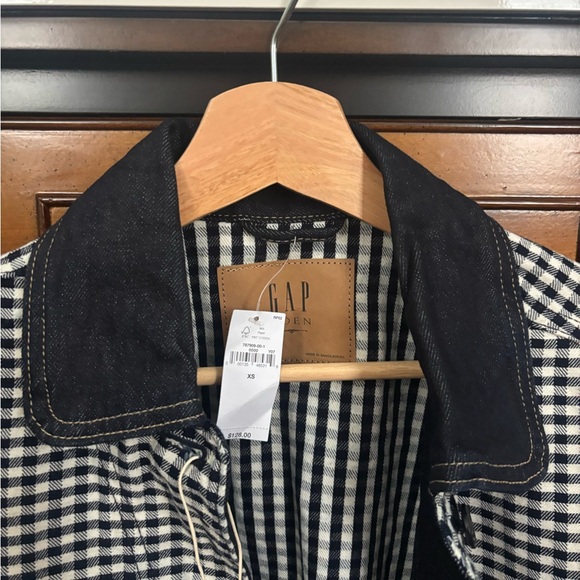 Gap x Doén Black Gingham XS Jacket - Picture 2 of 6